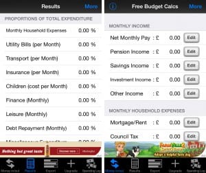 The first app I downloaded was called Free Budget and was (Shockingly) completely free.